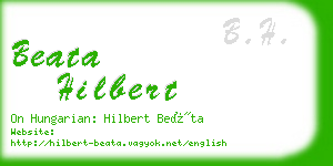 beata hilbert business card